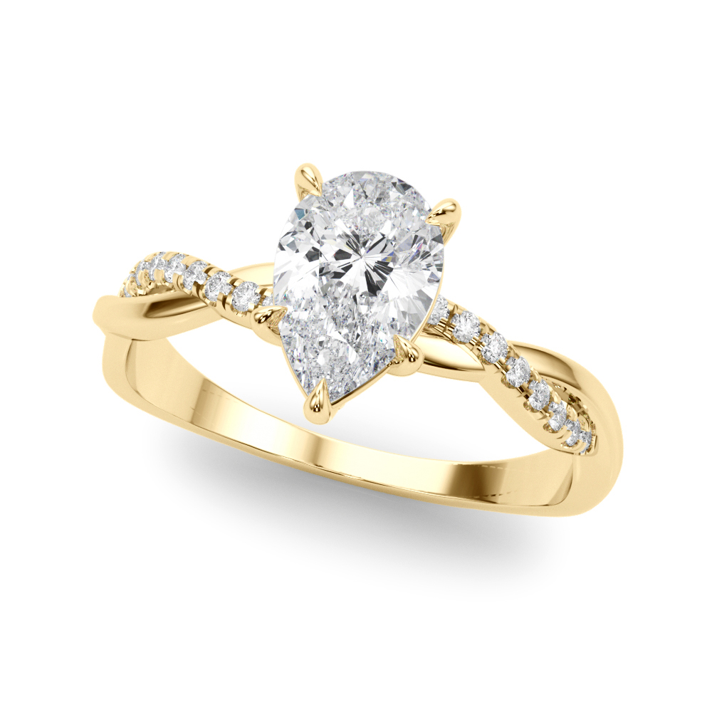 The Meredith Twist Engagement Ring, front view
