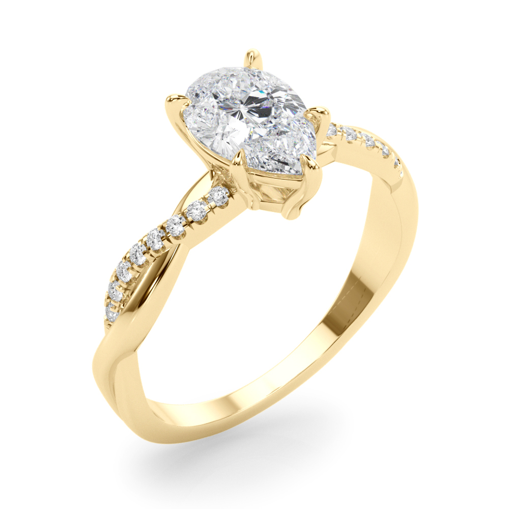 The Meredith Twist Engagement Ring, angled view