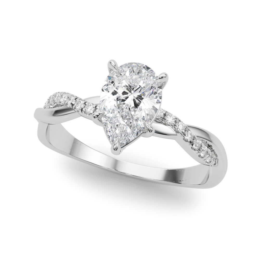 The Meredith Twist Engagement Ring, front view