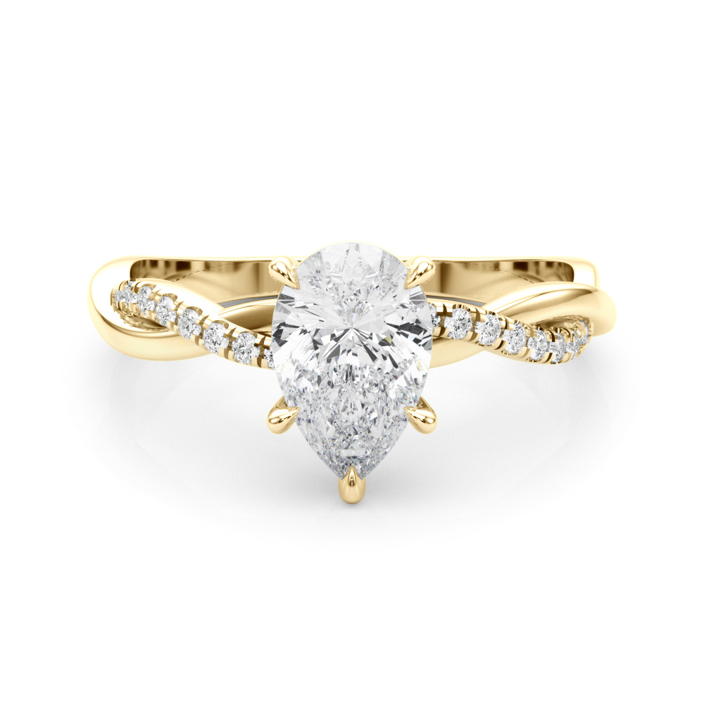 The Meredith Twist Engagement Ring, set view