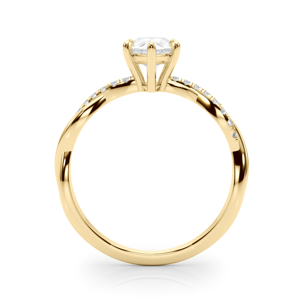 The Meredith Twist Engagement Ring, side view