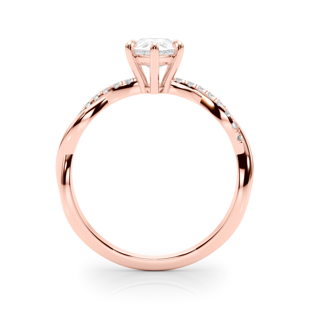 The Meredith Twist Engagement Ring, side view