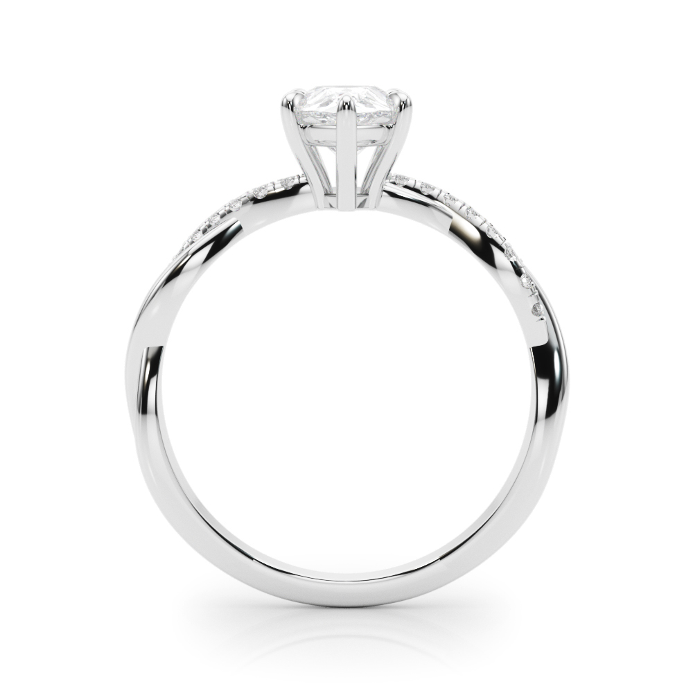 The Meredith Twist Engagement Ring, side view