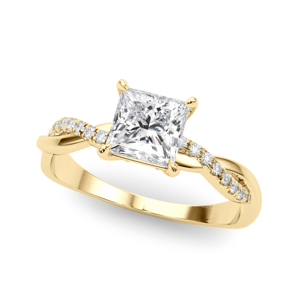 The Rebecca Twist Engagement Ring, front view
