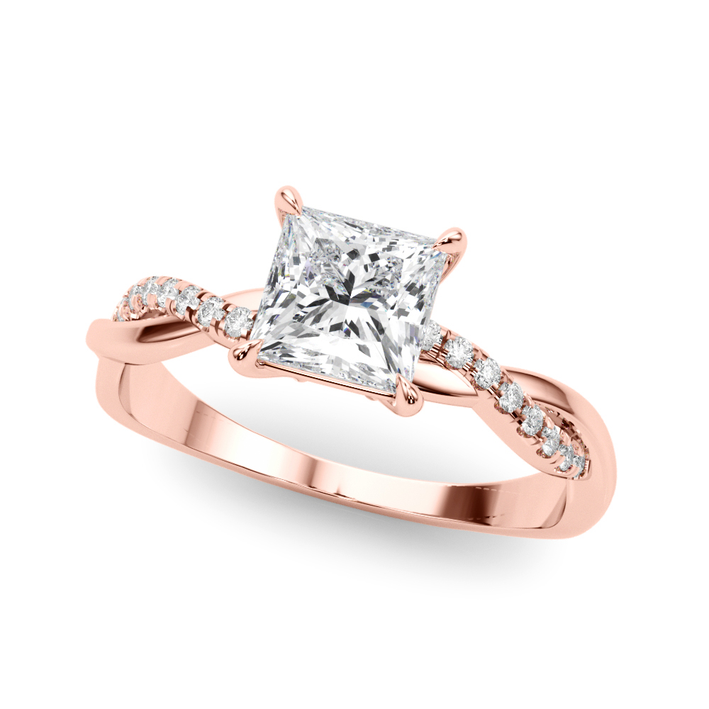 The Rebecca Twist Engagement Ring, front view