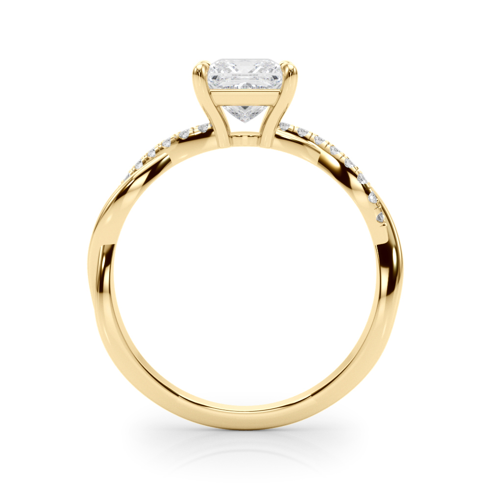 The Rebecca Twist Engagement Ring, side view