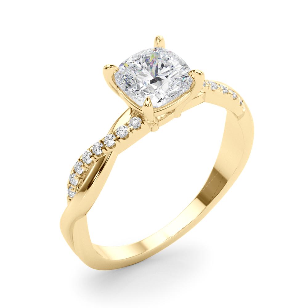 The Mariana Twist Engagement Ring, angled view