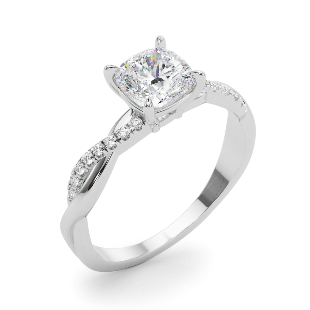 The Mariana Twist Engagement Ring, angled view