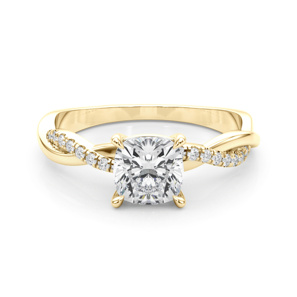The Mariana Twist Engagement Ring, set view