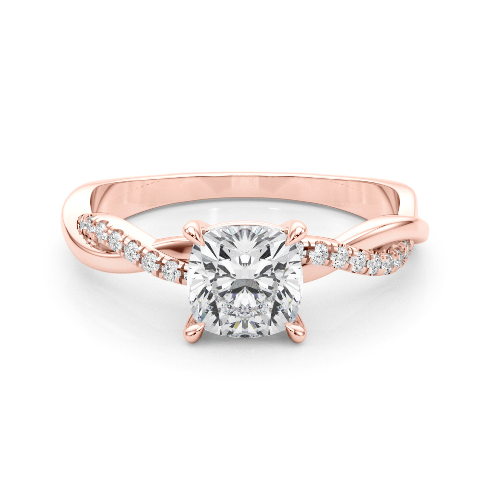 The Mariana Twist Engagement Ring, set view
