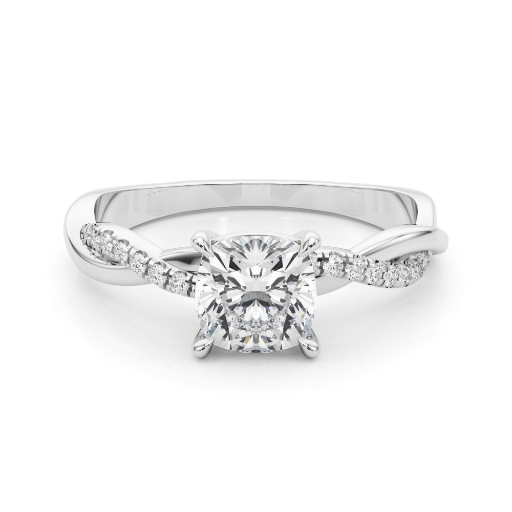 The Mariana Twist Engagement Ring, set view