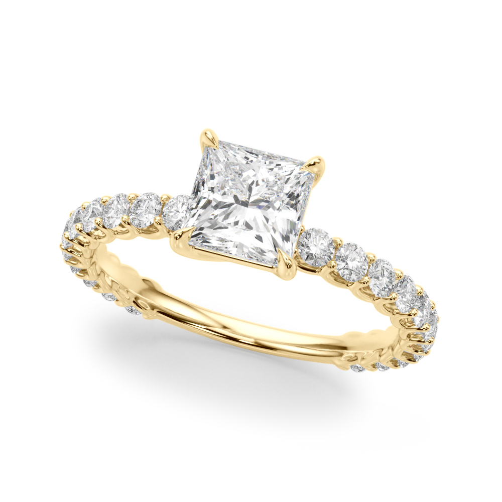 The Maya Single-Row Engagement Ring, front view