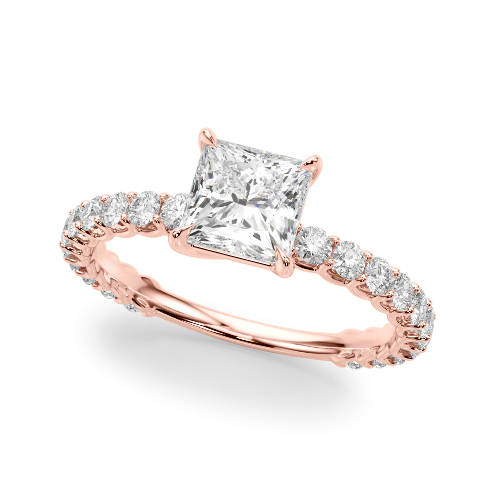 The Maya Single-Row Engagement Ring, front view
