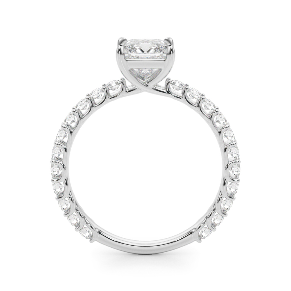 The Maya Single-Row Engagement Ring, side view