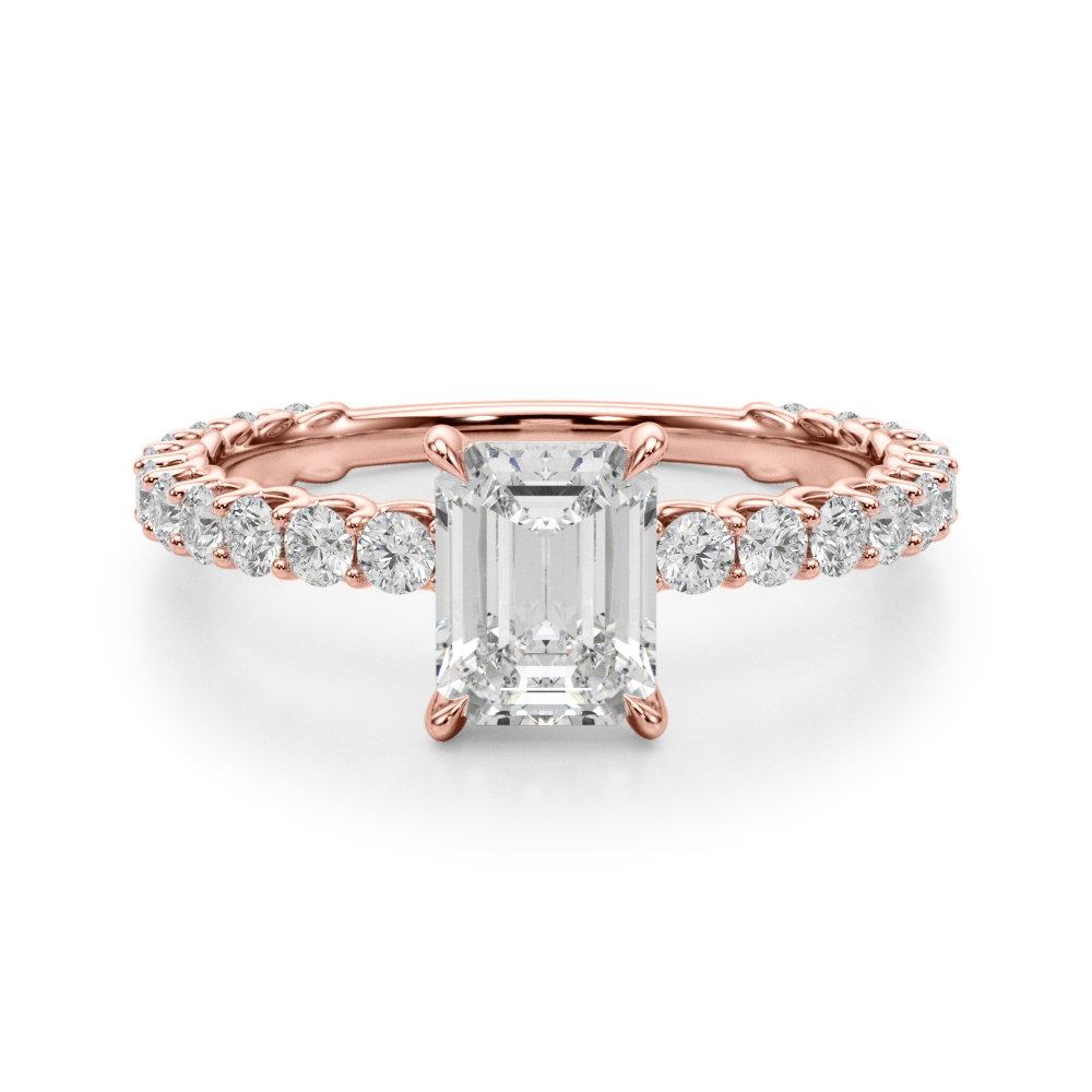 The Colette Single-Row Engagement Ring, angled view