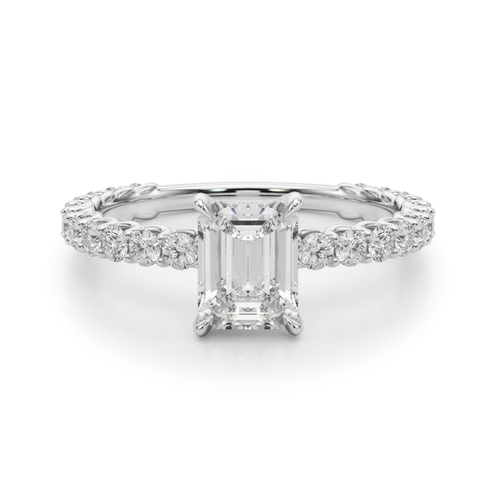 The Colette Single-Row Engagement Ring, angled view