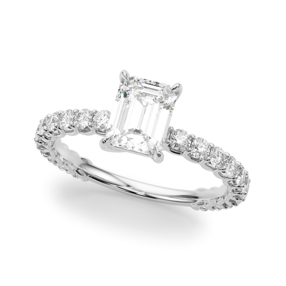 The Colette Single-Row Engagement Ring, front view