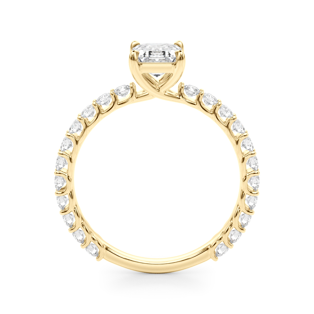 The Colette Single-Row Engagement Ring, side view