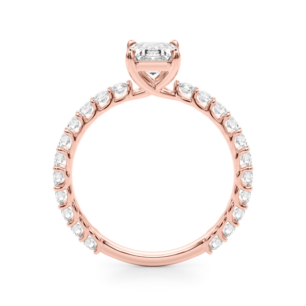 The Colette Single-Row Engagement Ring, side view