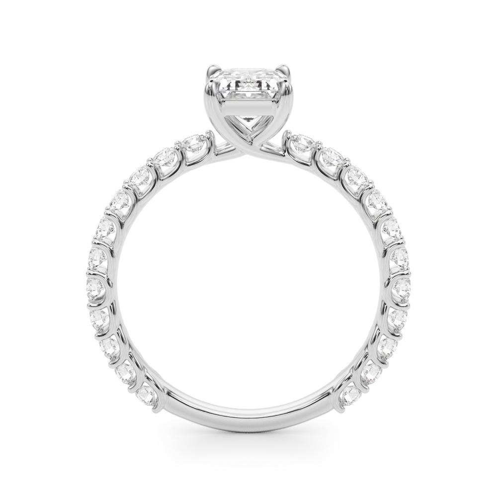 The Colette Single-Row Engagement Ring, side view