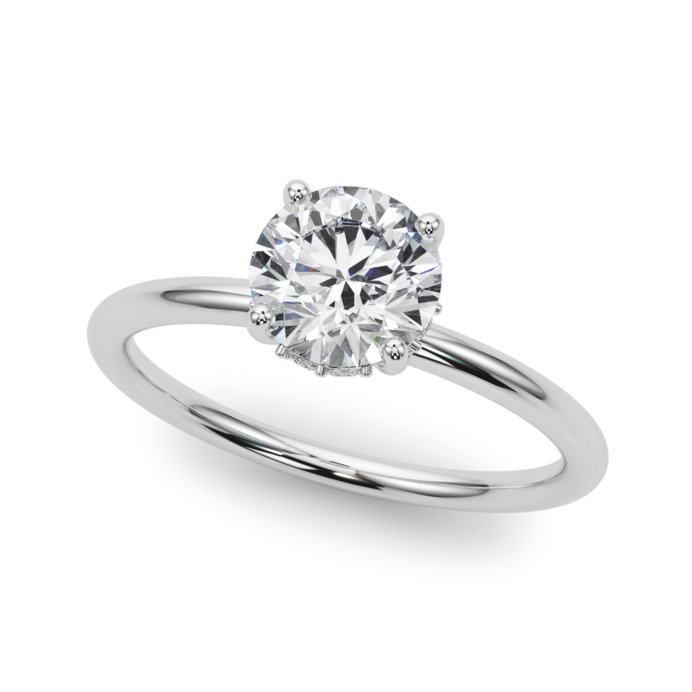 The Ella Hidden Halo Engagement Ring, front view