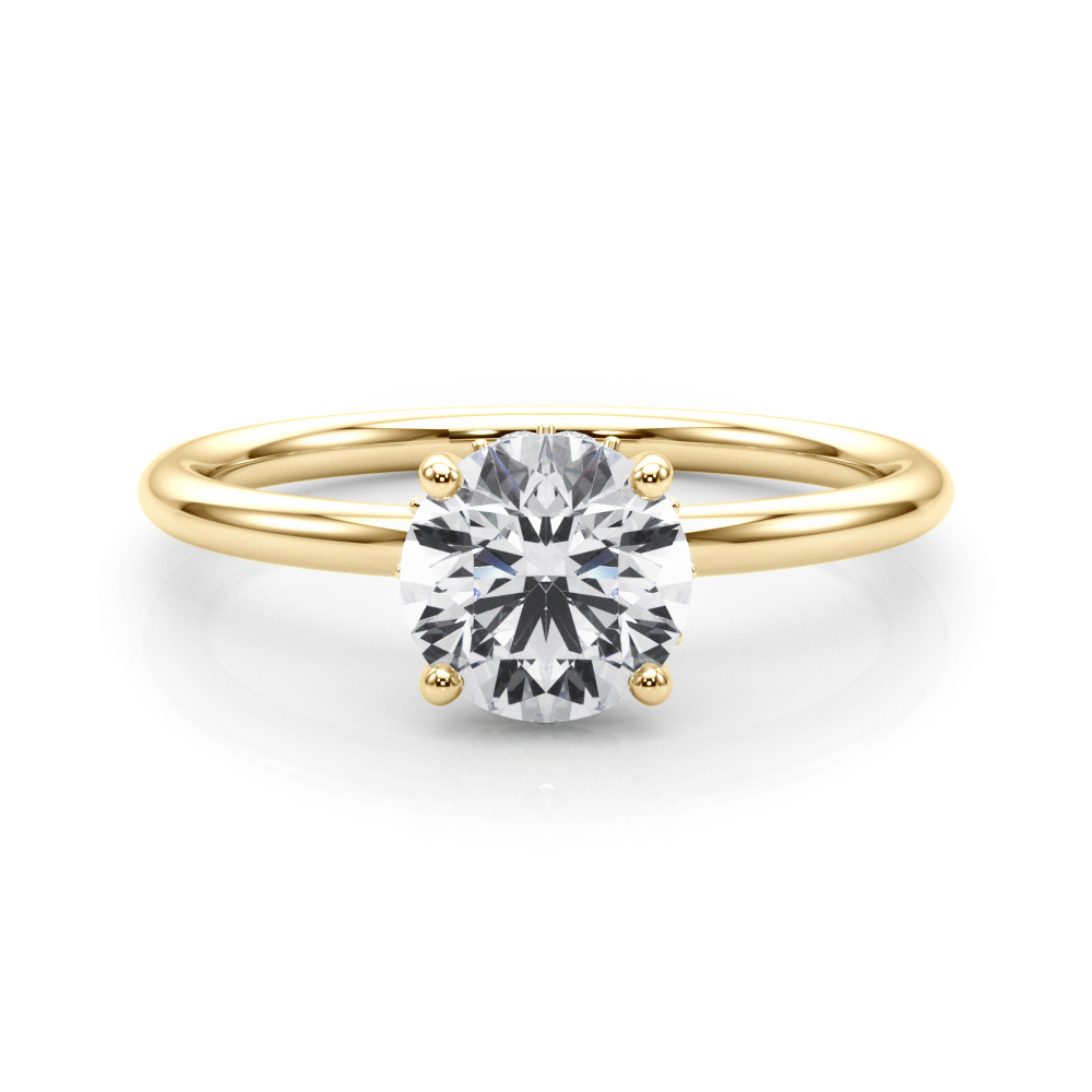 The Ella Hidden Halo Engagement Ring, set view