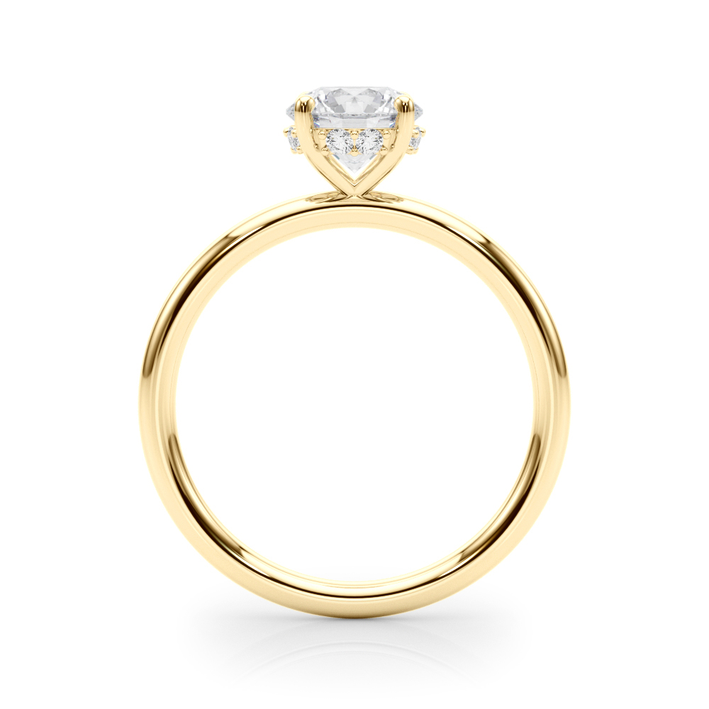 The Ella Hidden Halo Engagement Ring, side view