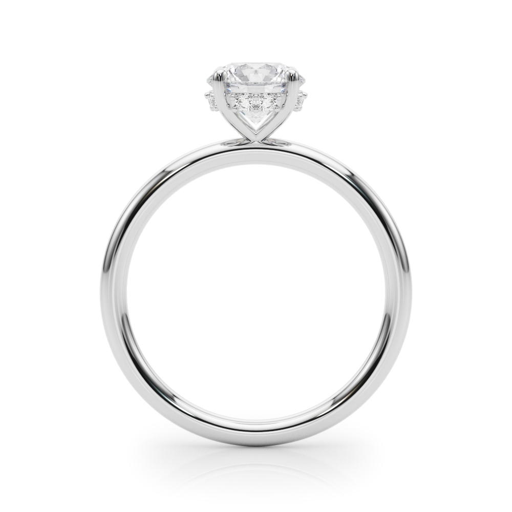 The Ella Hidden Halo Engagement Ring, side view
