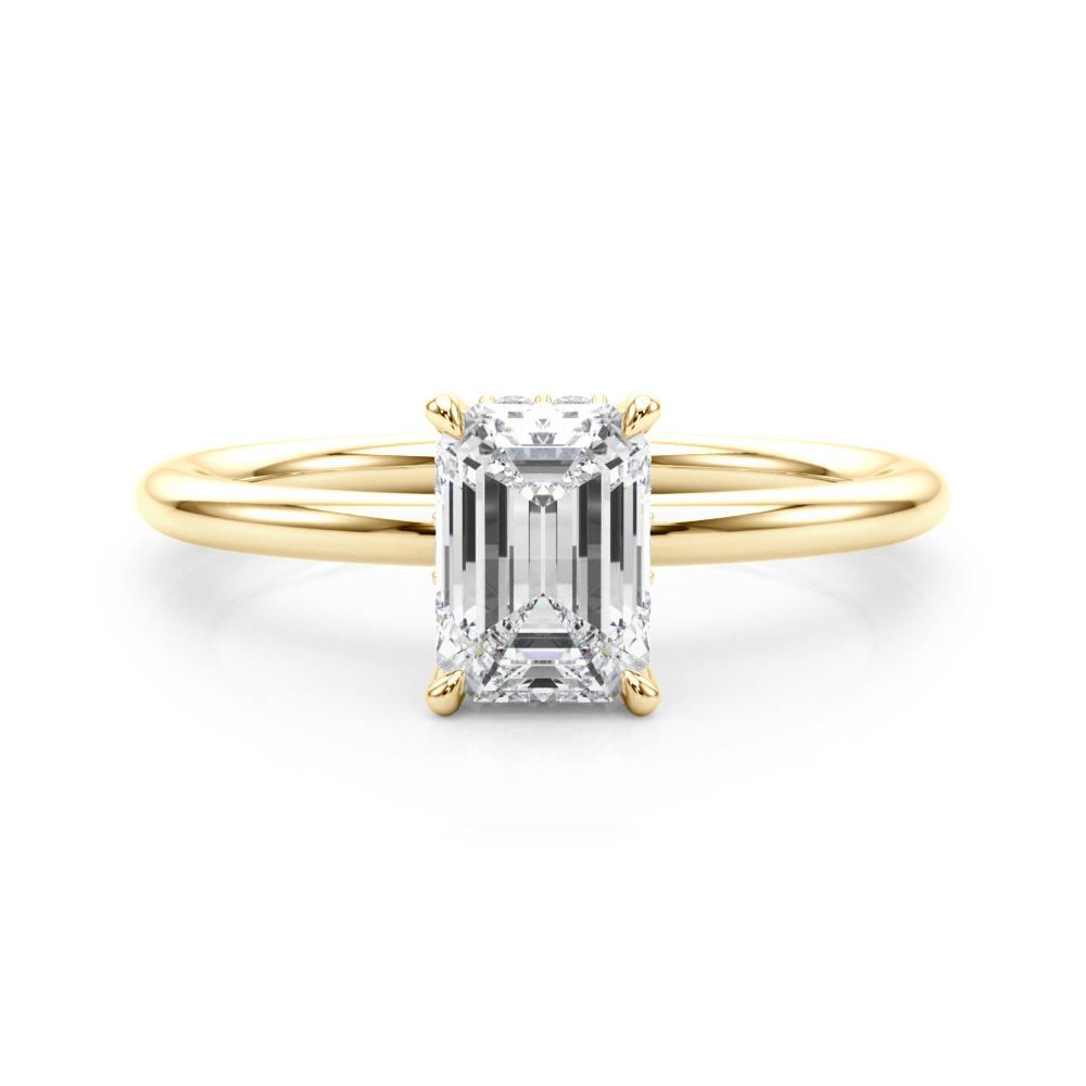 The Tatiana Hidden Halo Engagement Ring, set view