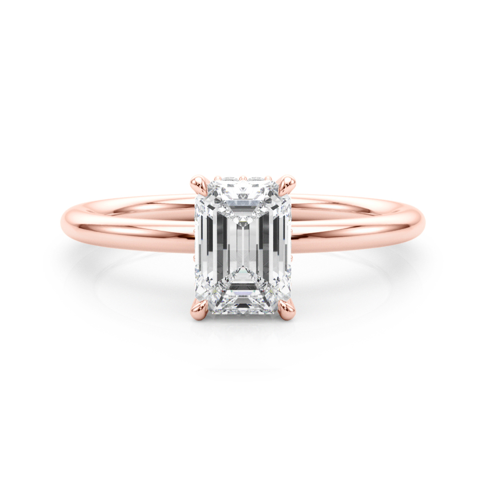 The Tatiana Hidden Halo Engagement Ring, set view