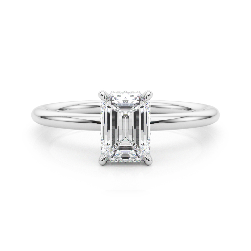 The Tatiana Hidden Halo Engagement Ring, set view
