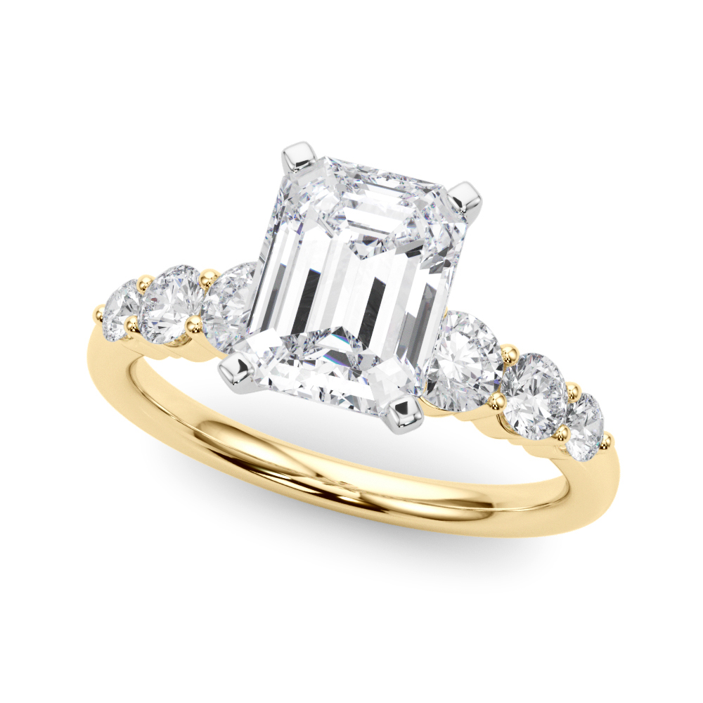 The Jacqueline Single-Row Engagement Ring, front view