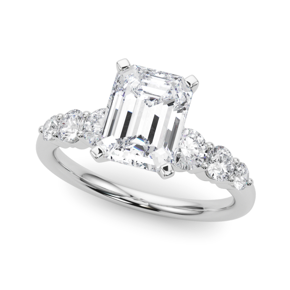 The Jacqueline Single-Row Engagement Ring, front view