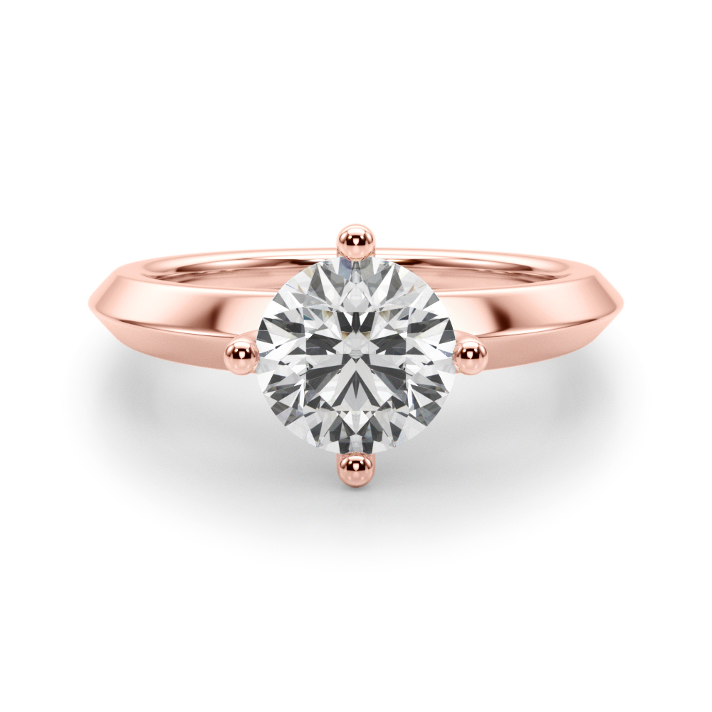 The Victoria Solitaire Engagement Ring, angled view