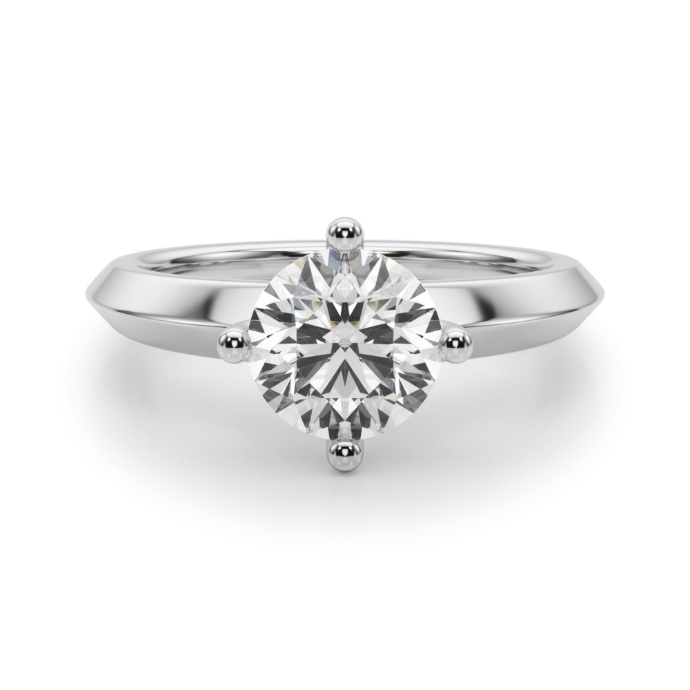 The Victoria Solitaire Engagement Ring, angled view