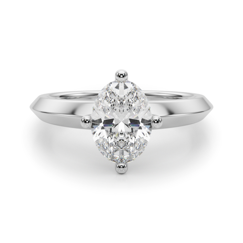 The Madeline Solitaire Engagement Ring, angled view