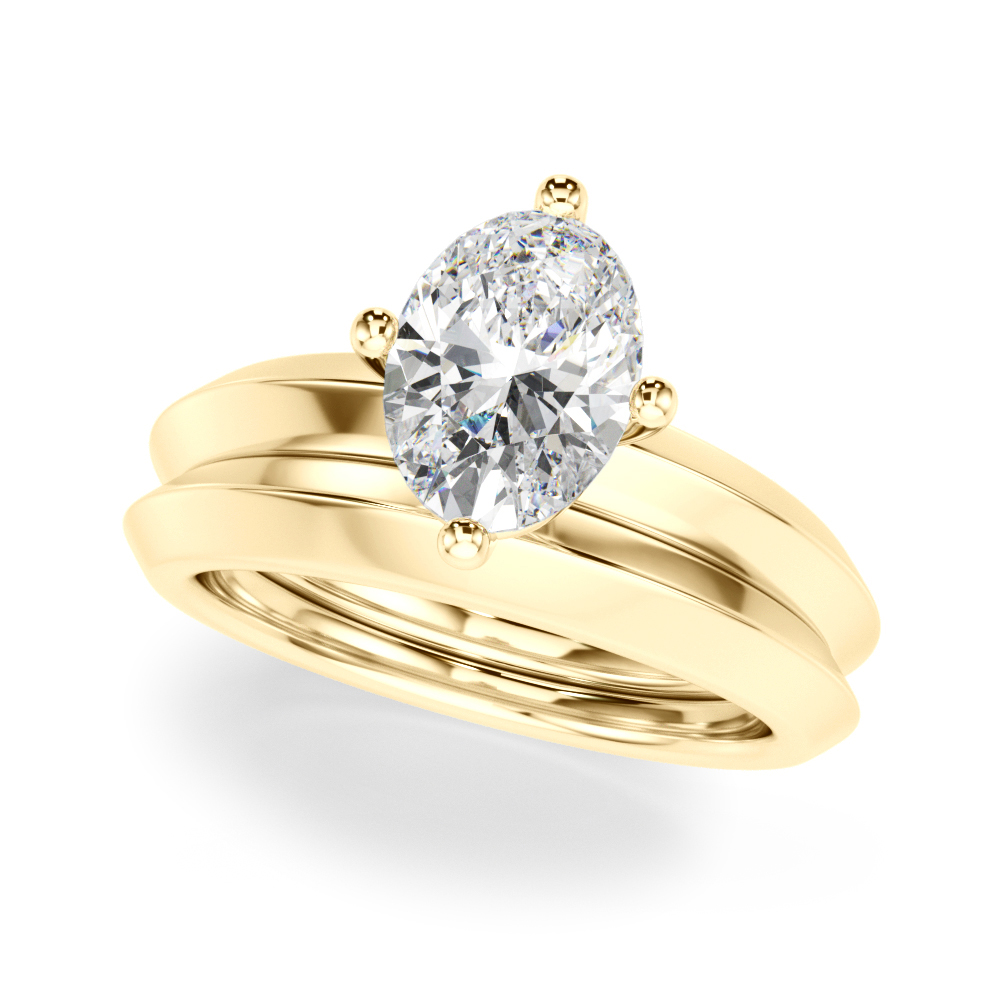The Madeline Solitaire Engagement Ring, set view