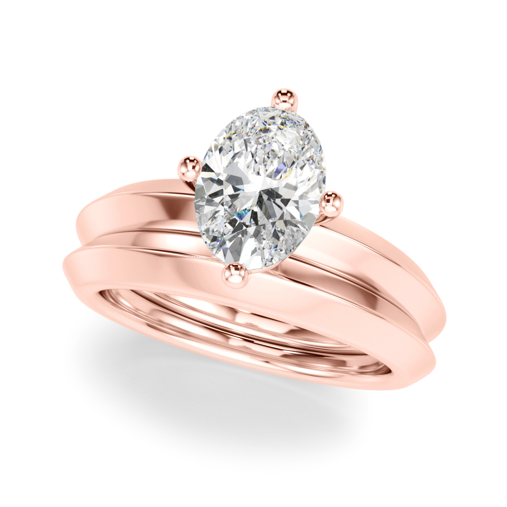 The Madeline Solitaire Engagement Ring, set view