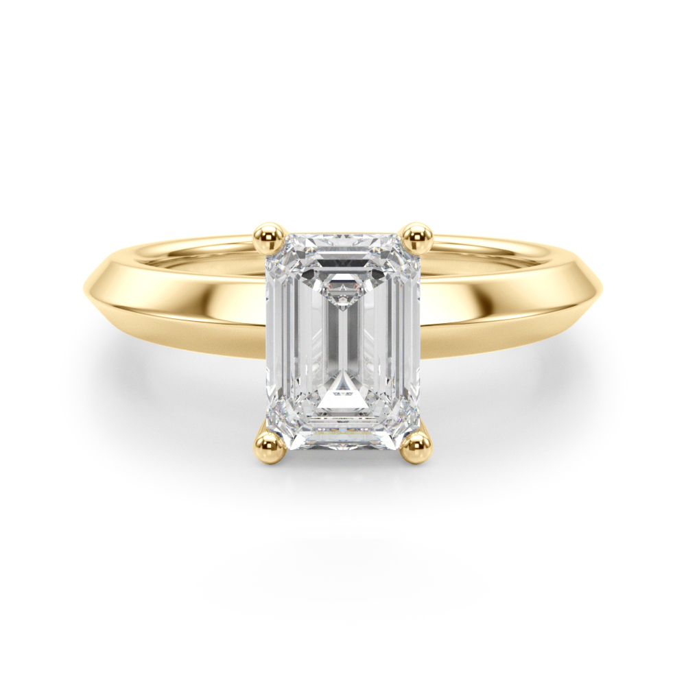 The Mia Solitaire Engagement Ring, angled view