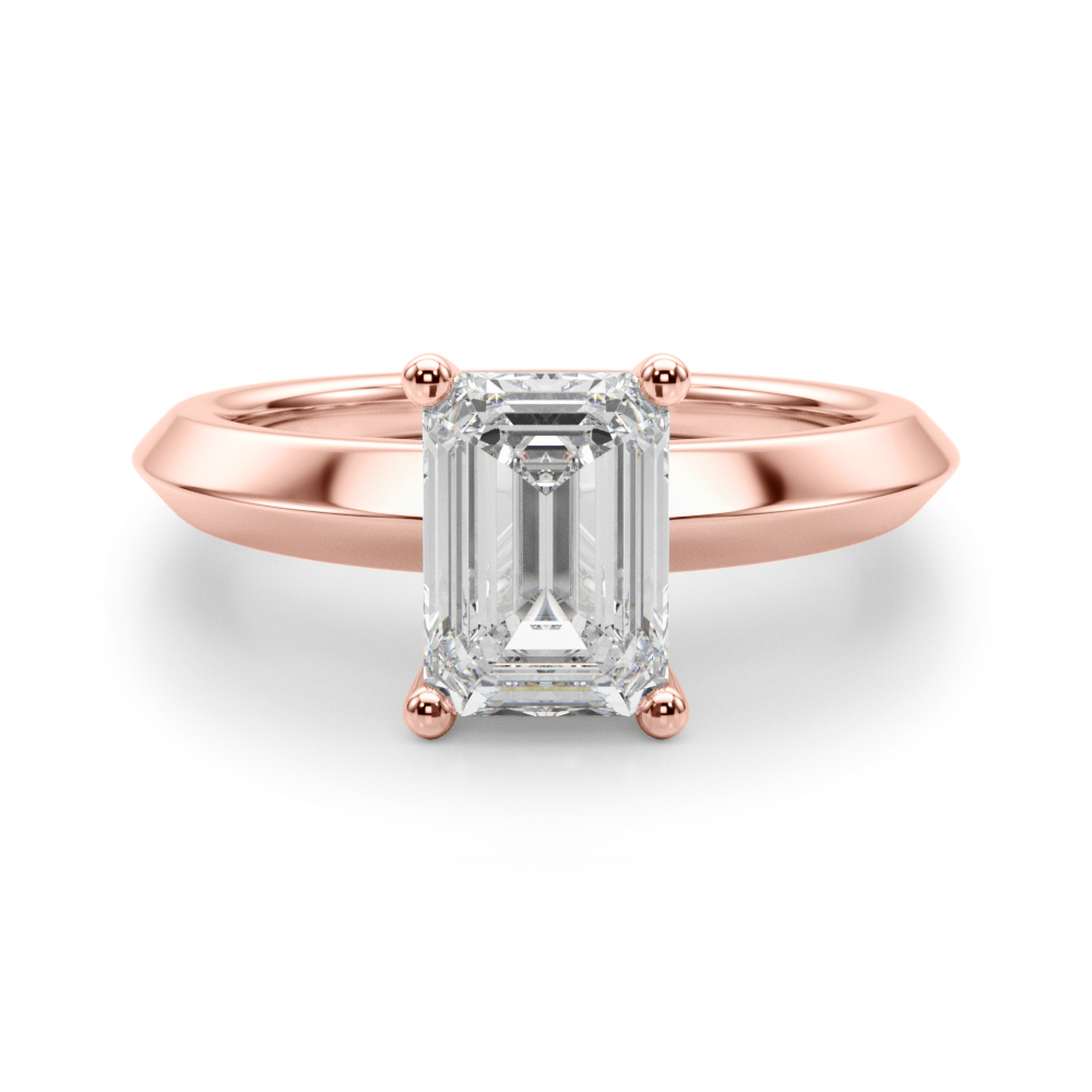 The Mia Solitaire Engagement Ring, angled view