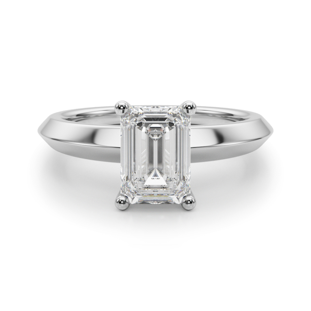 The Mia Solitaire Engagement Ring, angled view