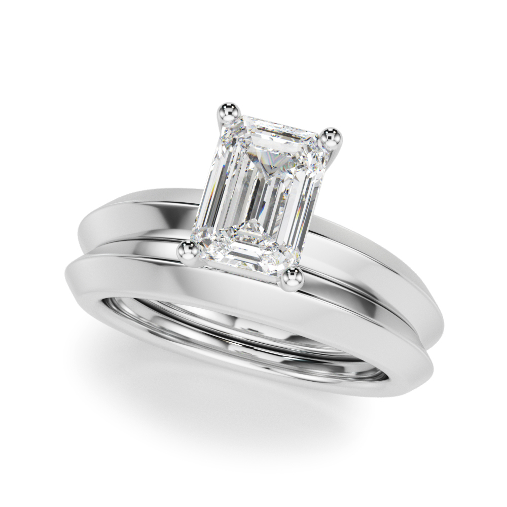 The Mia Solitaire Engagement Ring, set view