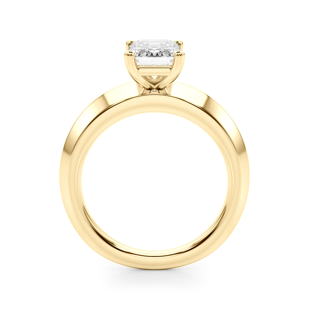 The Mia Solitaire Engagement Ring, side view