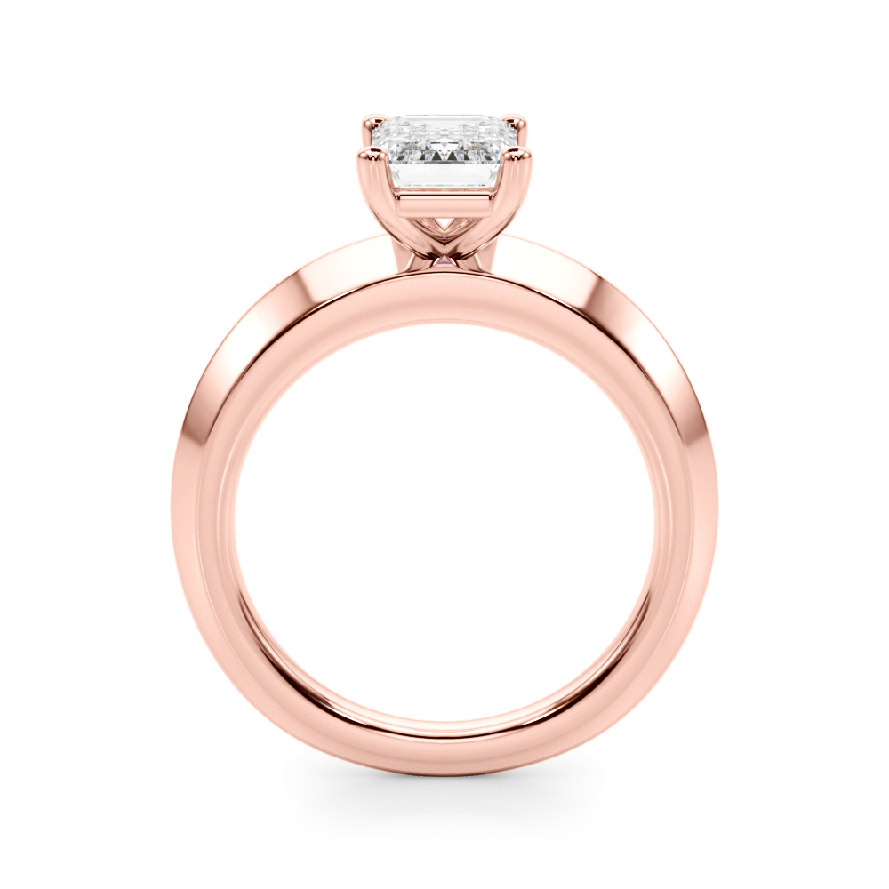 The Mia Solitaire Engagement Ring, side view