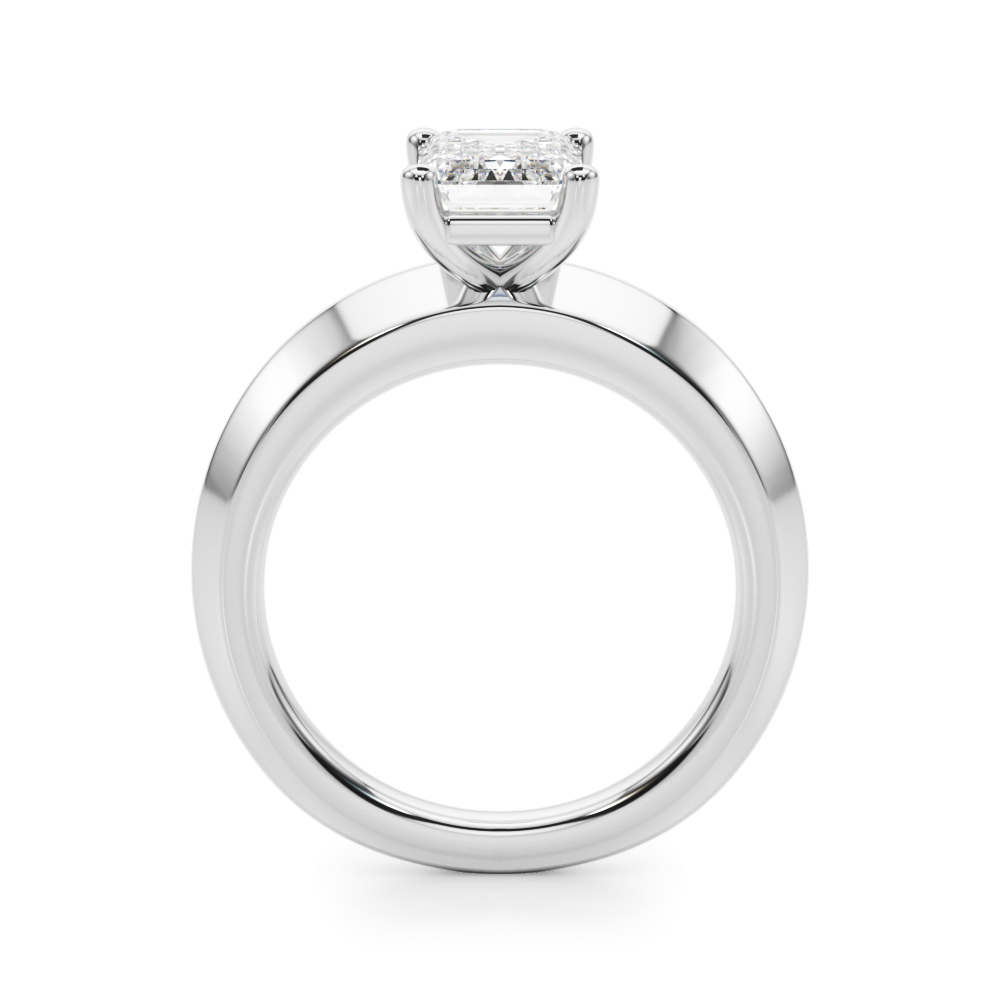 The Mia Solitaire Engagement Ring, side view