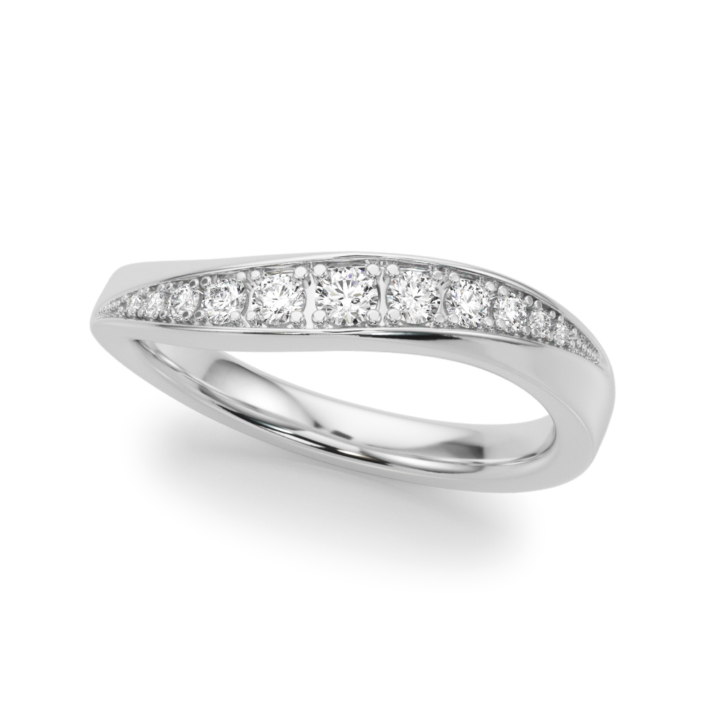 Contemporary Curved Wedding Band