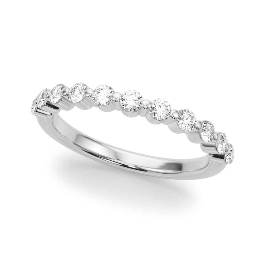 Single Shared Prong Wedding Band