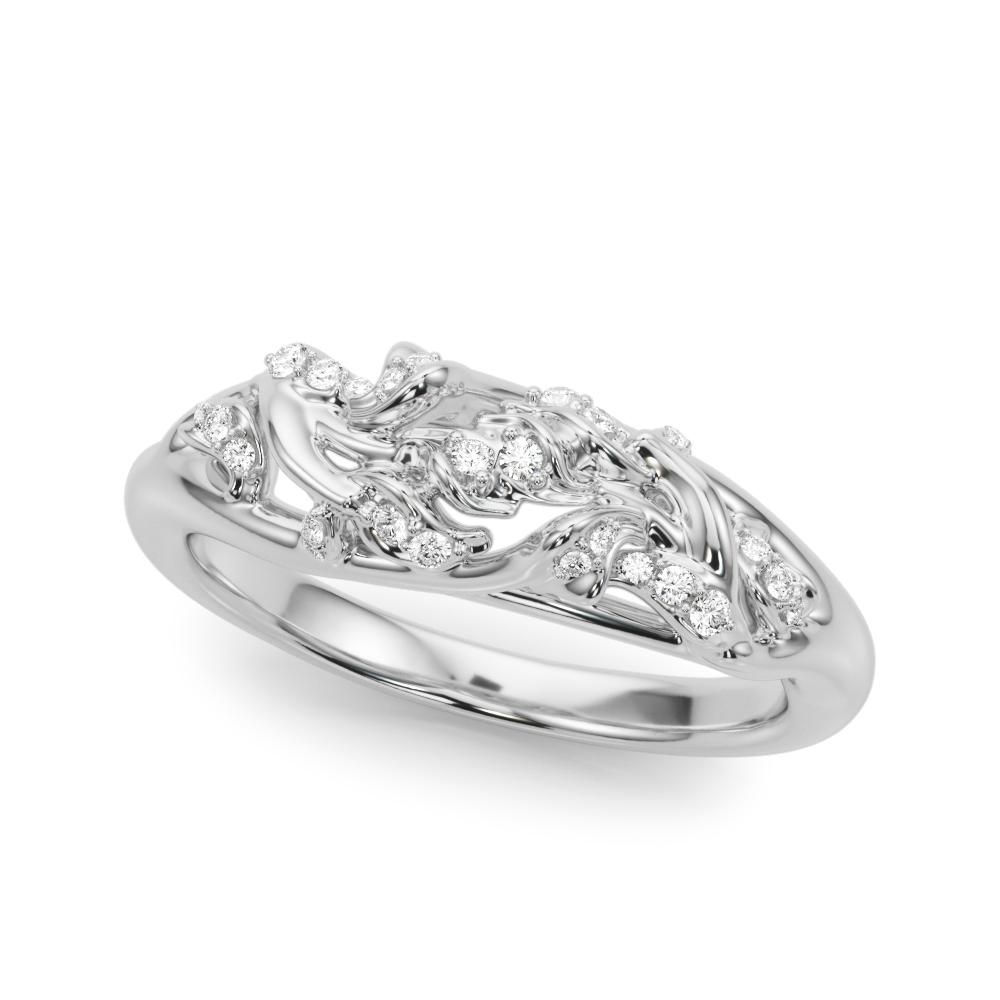 Nature Inspired Wedding Band
