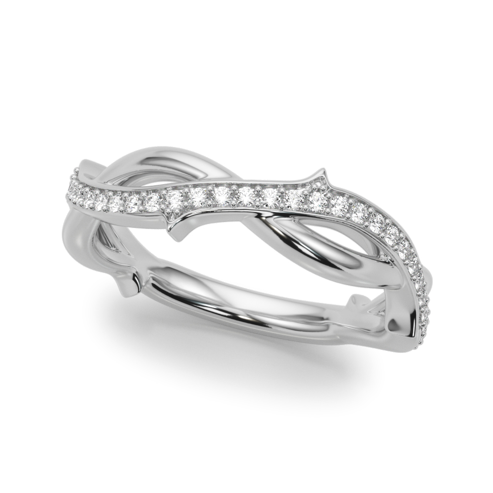 Twisting Thorn Wedding Band
