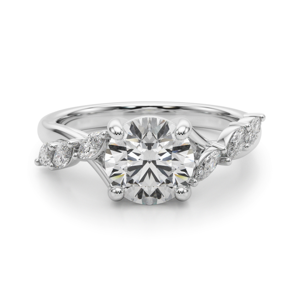 The Isabel Engagement Ring, angled view